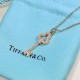 New   TIFFANY Tiffany Key Necklace   S925 Sterling Silver Precision version With logo  Chain length 45cm Adjustable   Tiffany