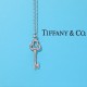 New   TIFFANY Tiffany Key Necklace   S925 Sterling Silver Precision version With logo  Chain length 45cm Adjustable   Tiffany