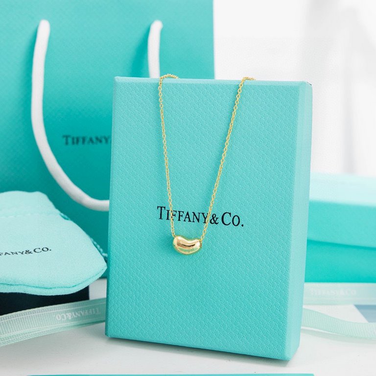 92 5tiffany Tiffany bean necklace Sterling silver material, has been asked by the guests of the Acacia beans to come  , positive and negative double band, front and hang tag with brand steel logo, in foreign countries ha