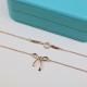 Tiffany Tiffany Polished Bow Necklace  Version in S925 Sterling Silver with Original Logo Plated 18k  [925