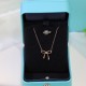 Tiffany Tiffany Polished Bow Necklace  Version in S925 Sterling Silver with Original Logo Plated 18k  [925