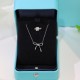 Tiffany Tiffany Polished Bow Necklace  Version in S925 Sterling Silver with Original Logo Plated 18k  [925