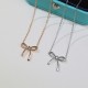 Tiffany Tiffany Polished Bow Necklace  Version in S925 Sterling Silver with Original Logo Plated 18k  [925