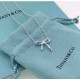 Tiffany Tiffany Polished Bow Necklace  Version in S925 Sterling Silver with Original Logo Plated 18k  [925