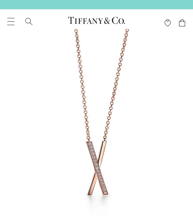 AA836   Exclusive debut Haute Couture Fire open 2021  models Tiffany Cross Half Diamond Necklace Atmospheric and simple design highlights the exquisite elegance, low-key bloom confidence very delicate and eye-catching. O