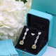 Tiffany Tiffany fine jewelry custom luxury tassel square yellow diamond earrings high-end custom original single 925 silver needle material micro-set full of diamonds to create a super flash texture awesome on the ear go