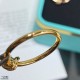 V gold material . ZP open version, Tiffany CNC hand with diamonds T rope knot ring   code 5678   The intertwined ends are a powerful symbol of emotional connection, elegant temperament models, cost-effective Super high T