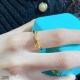 V gold material . ZP open version, Tiffany CNC hand with diamonds T rope knot ring   code 5678   The intertwined ends are a powerful symbol of emotional connection, elegant temperament models, cost-effective Super high T