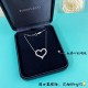 9 2  5   Large, Medium 100, Small 95   Tiffany Heart Heart Necklace, high version, down to the bottom of the cost of 5A high carbon diamonds, customized exclusive precision cutting 160 cutting process Cubic zircon  refra