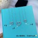 9 2  5   Large, Medium 100, Small 95   Tiffany Heart Heart Necklace, high version, down to the bottom of the cost of 5A high carbon diamonds, customized exclusive precision cutting 160 cutting process Cubic zircon  refra