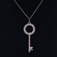 T Chinese Knot Round Openwork Keys   NecklaceLike a beacon of light guiding people to optimism and hope, the T Keys symbolize light and the future. The smooth lines of this key are designed to dazzle. Geometric lines are