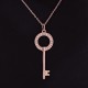 T Chinese Knot Round Openwork Keys   NecklaceLike a beacon of light guiding people to optimism and hope, the T Keys symbolize light and the future. The smooth lines of this key are designed to dazzle. Geometric lines are