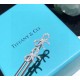 tiff Tiffany New Fan Bingbing the same full diamond butterfly   knot earrings matching suit Necklace This necklace is made with 5A high carbon diamond  S925 sterling silver to create a ring, the structure of the ring is 