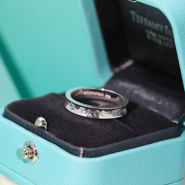 CNC Version Tiffany Tiffany 1897 Ring CNC Version S925 Sterling Silver Size 678# Plated Sterling Silver Color