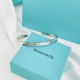 Tiffany Tiffany 1837 Collection Letters Open End Bracelet Classic Selected Original Uniform s925 Sterling Silver Plated 18k Platinum Colorfast and Non-Allergenic Heavy Craftsmanship Sterling Silver Bracelet