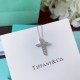 T Family Tiffany   Cross   Necklace  Using the highest version of imported high-carbon diamonds on the market  Brilliant color, brilliant as a star Like a beacon of light guiding people to optimism and hope  The sparkle 