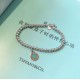 Tiffany Tiffany Second Generation New Love Heart Round Card Beads Bracelet Selected German imported s925 sterling silver material plating thick gold No fading and no allergy