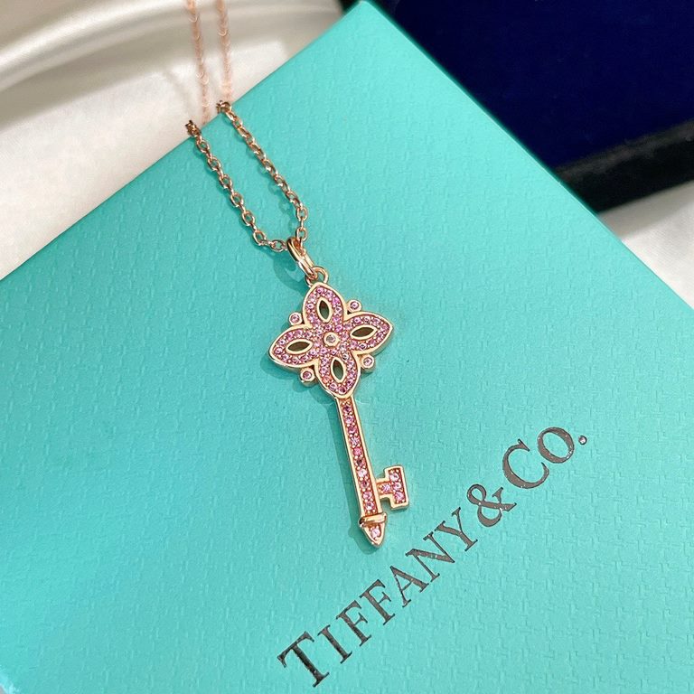 Tanabata Valentine's Day Model  Tiffany Tiffany  21 Years T Family Key 520 Valentine's Day Limited   Necklace   Necklace High-end 925 Sterling Silver Setting Using the market's highest version of imported high-carbon dia