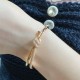 V gold material . ZP open version, Tiffany CNC hand-set half diamond rope knot bracelet   The intertwined ends are a powerful symbol of emotional connection. Elegant temperament models, cost-effective super high The high