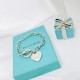 B626 Tiffany Tiffany Heart OT Bracelet Classic Hundred Counter new Hundred single product Authentic synchronization Real photography exquisite craftsmanship Popular Tiffany theme is always the focus of attention White go