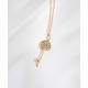 T Sunflower mini key   necklaceThis is her home sunflower sweater chain mini models, sa said, many people like this style but feel too big and too long, so out of this mini version of the collarbone chain, wearing a very