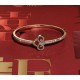 Tiffany 【Limited Edition】 Fleur de Lis Tiffany Key Bracelet   Iris Lucky Charms Bracelet Champagne Gold Inlaid with Natural Gemstone Carnelian For you to open the Year of the Tiger Luck V Gold Material Electroplated Thic