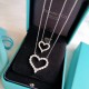 Tiffany Tiffany openworked heart necklace never out of fashion classic models large or small polished process to beat the market version of the rhythm of never enough to sell recognize my version of ultra-finish cost-eff