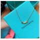 B398  Tiffany Tiffany Mini Smile Necklace Selected German imported S925 sterling silver with 18k gold plating Classic, timeless, handmade, white gold, rose goldplatinum... 060090