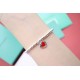 [Replacement level] tiff Tiffany   Peach heart red enamel heart tag bracelet Classic versatile Newest   Single authentic synchronized 925 sterling silver to create real exquisite craftsmanship    popular Tiffany theme is