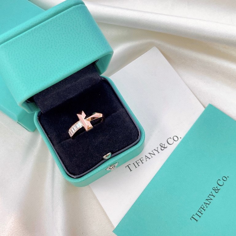 Tiffany tiff T1 Series Newest Single T Row Diamond Ring Exclusive High-end Customization Yang Mi Goddess Same Model The design highlights the exquisite elegance, low-key bloom confidence Very delicate and eye-catching. O