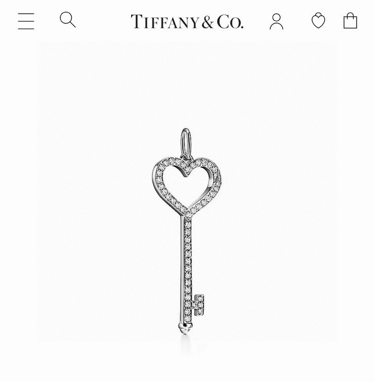 Tiffany Tiffany Keys Collection Heart Key Necklace Ultra fine craftsmanship Original one-to-one customization Made of imported s925 sterling silver with thick gold plating No fading and no allergy Precision crafted the h