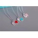 Pink Blue Red Heart Simple Classic Necklace! The classic logo is a perfect illustration of Tiffany.Inspired by a 1969 design, the Return to Tiffany collection is a classic symbol of Tiffany's excellence   ....