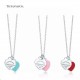 Pink Blue Red Heart Simple Classic Necklace! The classic logo is a perfect illustration of Tiffany.Inspired by a 1969 design, the Return to Tiffany collection is a classic symbol of Tiffany's excellence   ....