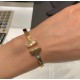 Tiffany Tiffany Summer New Polished Double T Open Bracelet Chunky Selected imported sub-gold material plated with thick gold, ultra-fine workmanship, the highest version on the market, in three colors