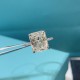 C133  [Simulation Diamond 】Tiffany Tiffany True four claw five carat sugar diamond row diamond ring Replica Grade One to one Original single top 925 sterling silver setting The four claw setting structure mounting positi