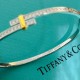 Tiffany   models Tiffany 23C new row of diamonds two-tone bracelet simple atmosphere versatile non-fading non-allergic body S925 sterling silver material plating thick gold fashionable and obsolete models trendy single p