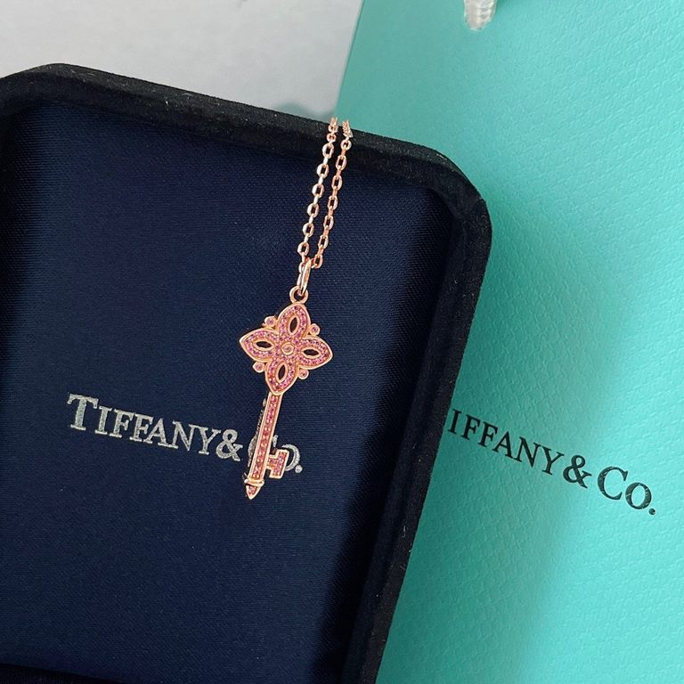 [Replacement Grade] Tiffany Tiffany  21 Years T Family Key 520 Valentine's Day Limited   Necklace   Necklace High-end 925 Sterling Silver Setting Using the market's highest version of imported high carbon diamonds   Dazz