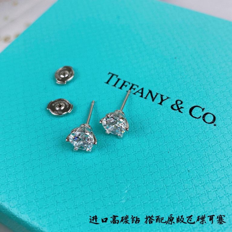 New upgraded version with original flying saucer earbuds, T Family Tiffany six claw earrings   Imported high carbon diamonds S925 sterling silver popular in Europe Space nanotechnology Imported put the real diamonds a pe