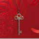 Tiffany Tiffany 22 Years Limited Edition Keys Collection Iris Onyx Diamond Key Necklace One of tiffany's classic pieces, this necklace is super versatile, made of S925 sterling silver with natural red onyx, and the origi