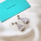 New Tiff Tiffany Fine Jewelry Custom Luxury White Diamonds Drop Earrings High-end custom original single 925 sterling silver needle micro-set to create a super-shiny texture awesome on the ear gorgeous casually ride are 