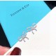 tiff Tiffany New Fan Bingbing the same full diamond butterfly   knot earrings matching suit Necklace This necklace is made with 5A high carbon diamond  S925 sterling silver to create a ring, the structure of the ring is 