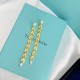 B804  Tiffany Tiffany 22 years new Paper Flowers flower rhyme series   leaves tassel earrings counter purchase playing version of the one-to-one customized ultra-fine workmanship to create a perfect perfect imported from