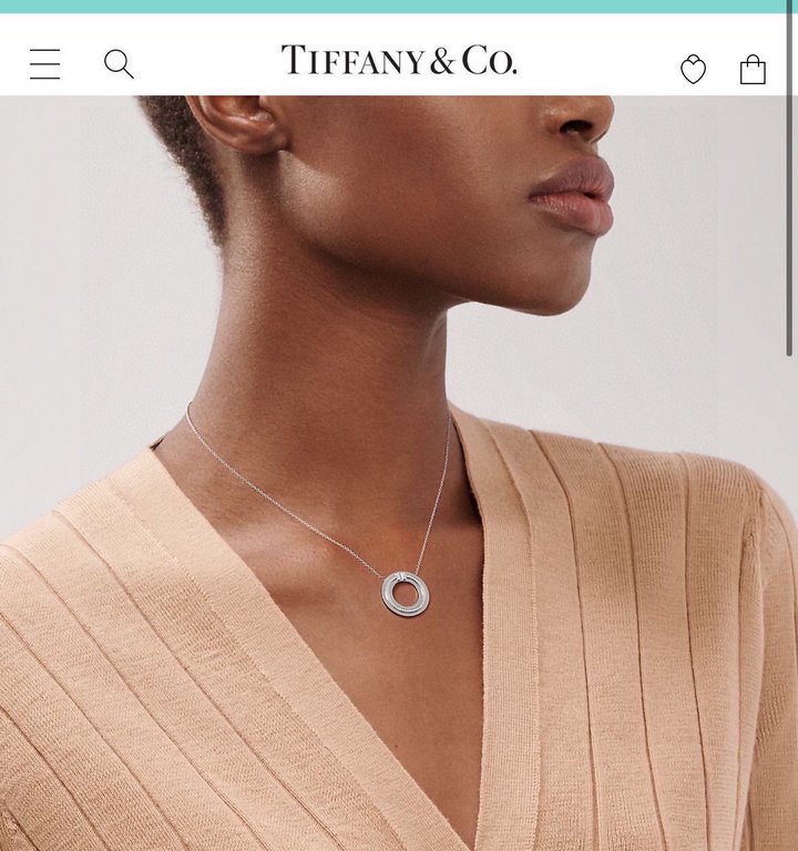 [Buy level] Tiffany Tiffany New listing! T two series Circle full of diamonds Double T necklace Selected original consistent imported s925 sterling silver material plating 18k rose gold using high carbon diamonds set by 