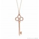 [OEM Grade] Tiffany Tiffany Heart Crown Key Original Necklace Solid seal with the highest version of the market imported high carbon diamonds Imported 925 sterling silver plated 18k gold Yang Mi same necklace Rose gold  