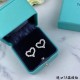 Tiff Tiffany Heart Heart Stud Earrings Customized Exclusive Precision Cut 160 Cutting Cubic Zircon  Refractive Index Super High Bling Bling Bling Flash    Exclusive Customized Heart Shaped    Using High Carbon Diamonds  