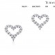 Tiff Tiffany Heart Heart Stud Earrings Customized Exclusive Precision Cut 160 Cutting Cubic Zircon  Refractive Index Super High Bling Bling Bling Flash    Exclusive Customized Heart Shaped    Using High Carbon Diamonds  