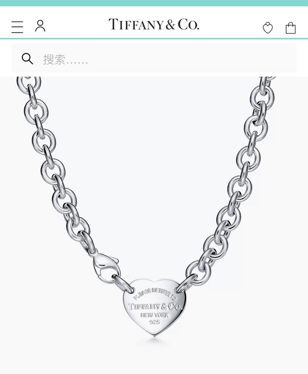 In stockC277  Tiffany Tiffany Heart Necklace Men's and women's models of the same classic match Counter new models match single authentic synchronization real photography exquisite craft popular Tiffany theme always be t