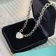 In stockC277  Tiffany Tiffany Heart Necklace Men's and women's models of the same classic match Counter new models match single authentic synchronization real photography exquisite craft popular Tiffany theme always be t