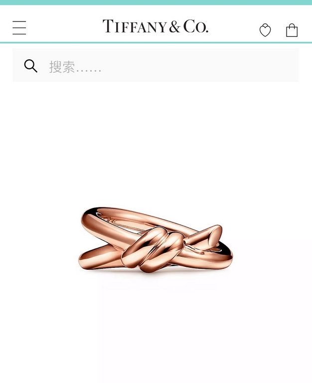 New Tiffany knot ring   glossy matte gold with original logo   the beauty of the breathtaking this year's hottest new models   Tiffany ring   [925] plating 18k gold thick gold plating size 678#.