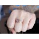 On behalf of the purchase level Tiff Tiffany new listing Two T series white shell asymmetric opening double t diamond ring selected original consistent imported s925 sterling silver material plating 18k gold explosion ou